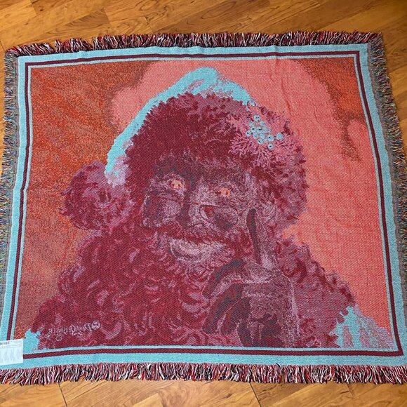 Donna Gelsinger Santa Claus Tapestry Throw Blanket 100% Cotton 50" x 60" - Picture 7 of 7